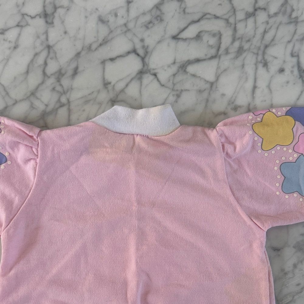 Vintage Bubble Romper Sz 6/9 Mo Pink Bunny Balloon Kids One Piece Easter - Picture 7 of 7